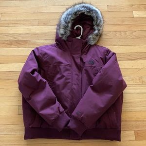 North Face women’s 550 fill down bomber jacket